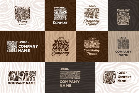 Wood and timber texture symbol logo. By Artha Graphic Design Studio | TheHungryJPEG