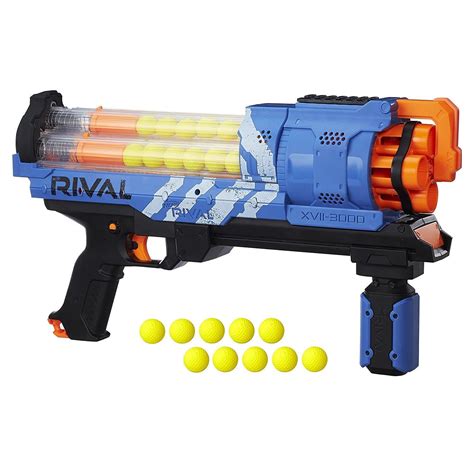 Nerf Rival Artemis XVII-3000 Blue Blaster with 30 Nerf Rival Rounds ...