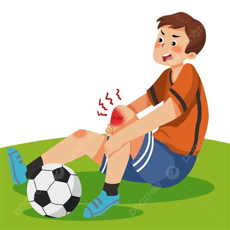 Cartoon Football Player Clipart Hd PNG, Hand Drawn Cartoon Injured Football Player, Olympic ...