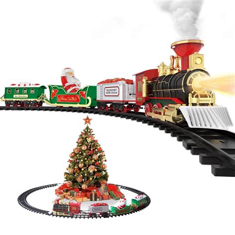 Buy Hot Bee Electric Train Set, Toy Train Sets for Boys 4-7, Around The Christmas Tree Train ...