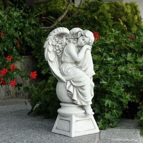 Praying Angel Garden Statue Memorial Stone Guardian Outdoor - Etsy