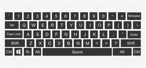 Keyboard Komputer Hitam Transparan, Papan Ketik Komputer, Vektor ...