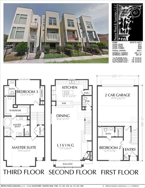 3 Storey Townhouse Floor Plans - floorplans.click