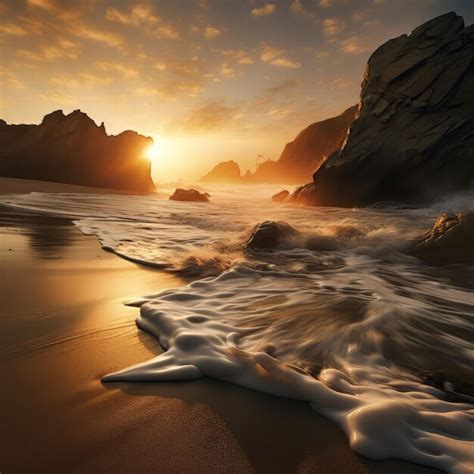 Premium AI Image | Sunset seascape