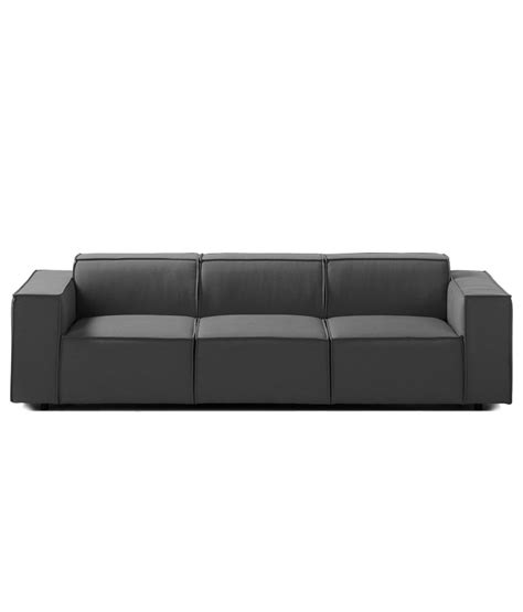 Noah – Sofa estilo moderno en tela color gris oscuro