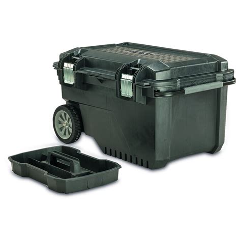 CRAFTSMAN 29-in Black Plastic Wheels Lockable Tool Box in the Portable Tool Boxes department at ...