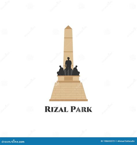 of the rizal monument memorial in rizal park in manila, philippines. minimalistic the most ...