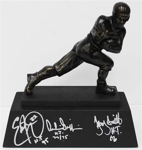 Eddie George, Troy Smith & Archie Griffin Signed Full-Size 14" Replica ...