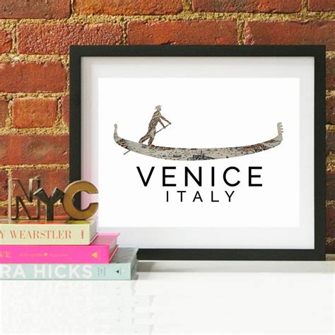 Venice Print Venice Skyline Venice Art Venice Poster | Etsy