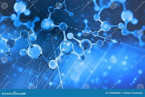 Molecule. Hi Tech Technology in the Field of Genetic Engineering Stock ...