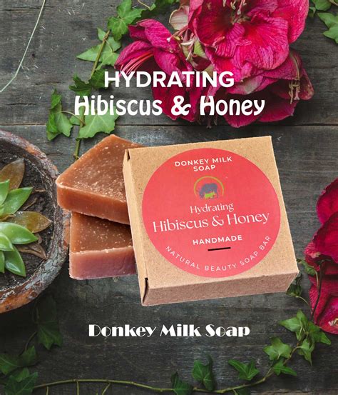 Cold Processed Donkey Milk Soap- Hydrated and Radiant Hibiscus & Honey Soap