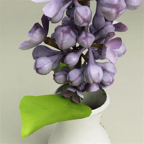 3d model lilac flower vase