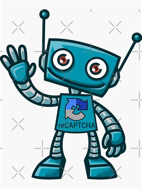 "ReCaptcha Robot - Captcha - I am not a robot" Sticker by clubtee | Redbubble