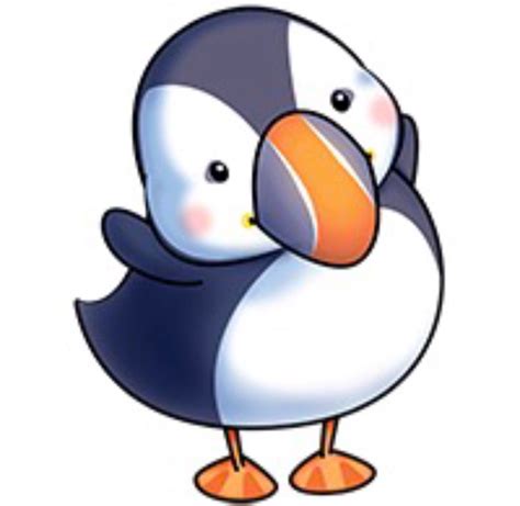 Puffin | Cute animal clipart, Cute animal drawings, Cute cartoon animals