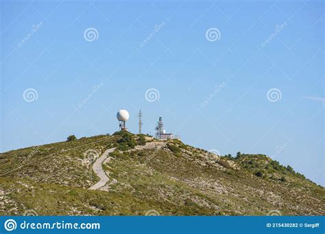 Weather Radar on Top of a Mountain Stock Photo - Image of building, forecasting: 215430282