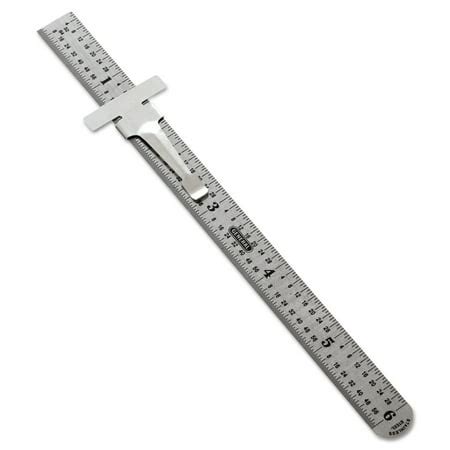 General Precision Stainless Steel Ruler, Standard/Metric, 6 in - Walmart.com