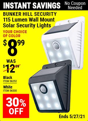 BUNKER HILL SECURITY Wall Mount Security Light for $8.99 – Harbor ...