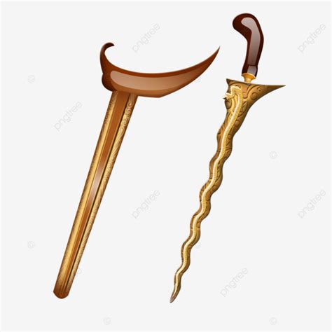 Keris Emas Berukir, Keris, Keris Jawa, Keris Bali PNG Transparent Clipart Image and PSD File for ...