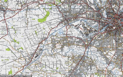 Historic Ordnance Survey Map of Davyhulme, 1947