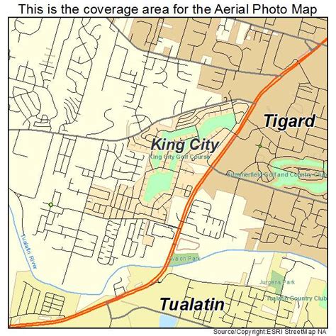 Aerial Photography Map of King City, OR Oregon