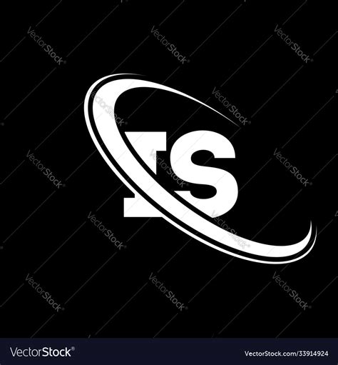 Is logo i s design white letter isi Royalty Free Vector