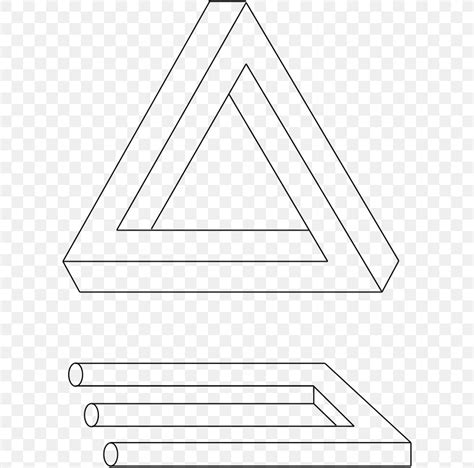 Penrose Triangle Impossible Object Impossible Trident Drawing Optical Illusion, PNG, 604x810px ...