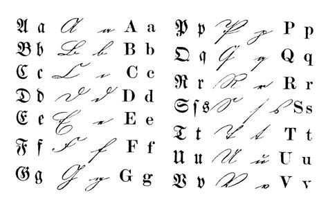 Cursive Alphabet Translation | AlphabetWorksheetsFree.com