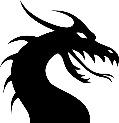 Clipart - dragon head silhouette