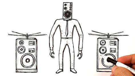 How to draw Big Speakerman, Helicopter Speaker Skibidi Toilet - YouTube