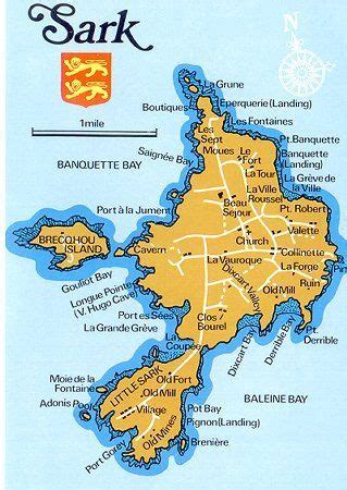 Map of Sark - Sark (French: Sercq; Sercquiais: Sèr or Cerq) is a small ...