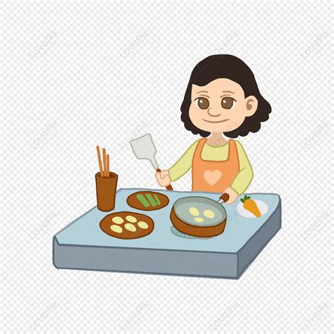 Gambar Ibu Ibu Memasak Di Dapur PNG Unduh Gratis - Lovepik