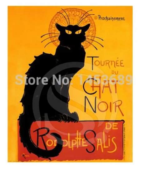 Custom New Le Chat Noir Poster canvas Poster home Decoration cloth ...