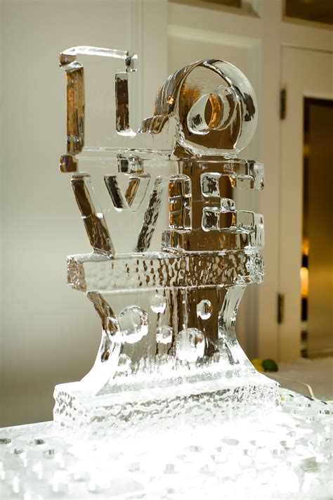 Love Ice Sculpture Cocktail Hour Decor | Cocktail hour decor, Wedding ...