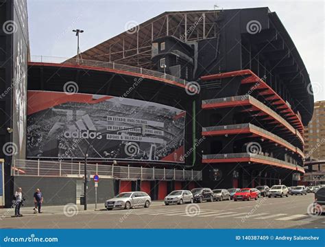 Mestalla Football Stadium in Spanish City Valencia Editorial Stock ...