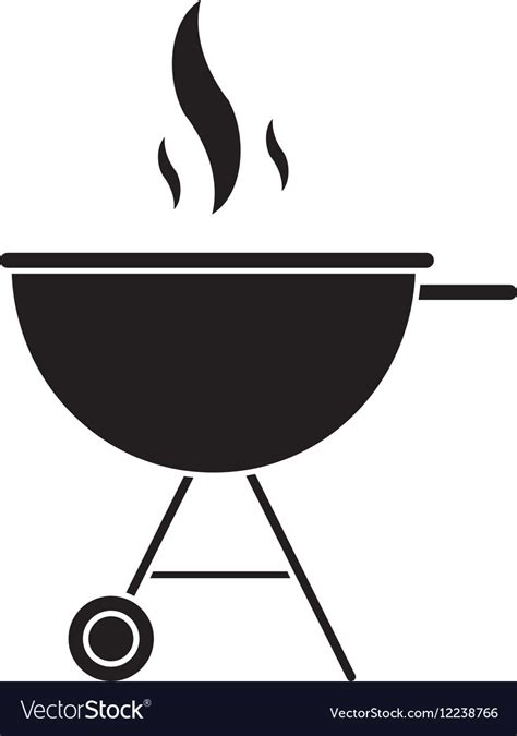 Silhouette bbq grill party american football Vector Image