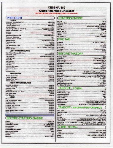 Cessna C182 Checklist Skylane