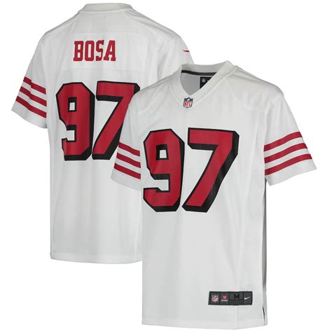 Youth Nike Nick Bosa White San Francisco 49ers Color Rush Game Jersey