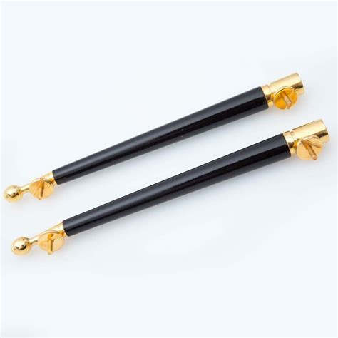 Drum Majors Sash Drum Sticks (pair), Gold and Black finish - The ...