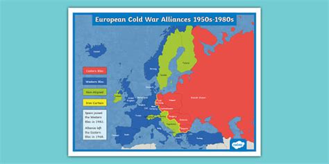 European Cold War Alliances Map 1950s-1980s (teacher made)