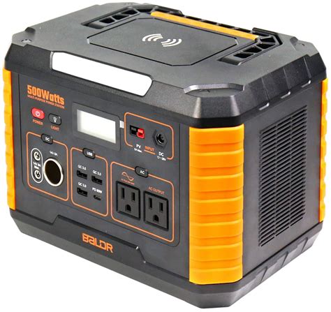 BALDR 500W Portable Power Station Lithium-ion Battery Solar Generator – FactoryPure
