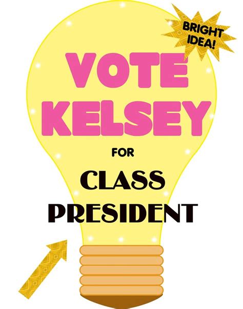 Make a School Election Poster | Vote for Class President Poster Ideas | Projects to Try | Pinterest