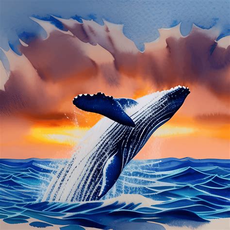 Whale Jumping Sunset Graphic · Creative Fabrica