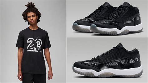 Air Jordan 11 Low IE Black White Shirts Hats Clothing Outfits