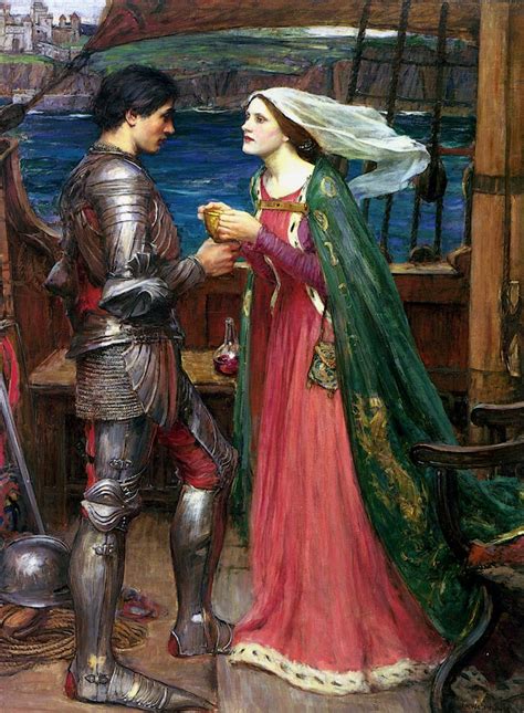 Tristan and Isolde with the Potion by John William Waterhouse - Art ...