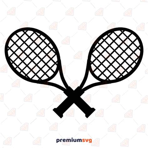 Crossed Badminton Racket with Shuttlecock SVG & Clipart Cut Files ...