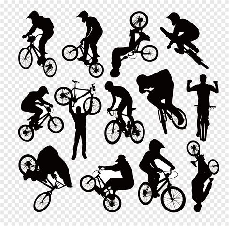 BMX Bike Tricks Kunst, Fahrrad Radfahren BMX, Radfahren Silhouette ...