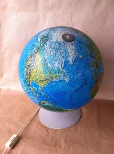 Luminaria Abajur Globo Terrestre Mapa Mundi Antigo Frete Gr à venda em ...