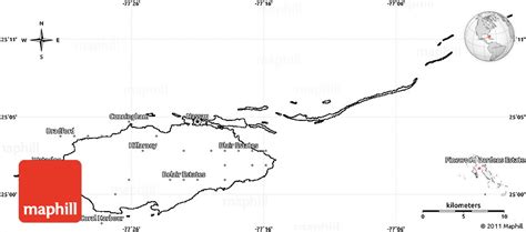 Blank Simple Map of New Providence