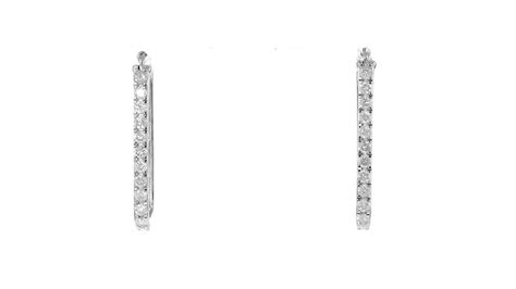 1.00 ct. t.w. Diamond Paper Clip Link Hoop Earrings in Sterling Silver ...