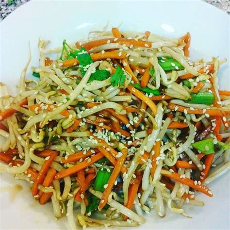 Bean Sprout Salad | Recipe in 2024 | Sprout recipes, Bean sprout ...